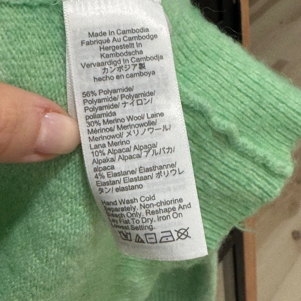 J. Crew wool Rollneck Sweater alpaca Supersoft Yarn mock BD613 Mint Green
